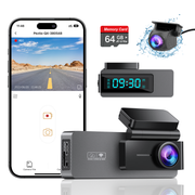 ARIFAYZ Dash Cam Front and Rear 4K+1080P, Free 64GB Card, Built-in WiFi, Dash Camera for Cars, Car Camera, Dual Dashcams for Cars with Night Vision, 24 Hours Parking Monitor, Loop Recording