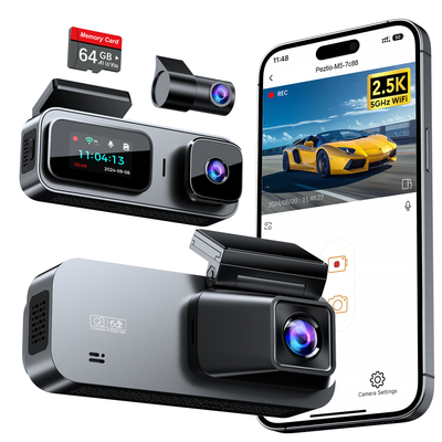 ANYSKI M5-3 Channel Dash Cam 2.5K+1080P+1080P & 5G WiFi