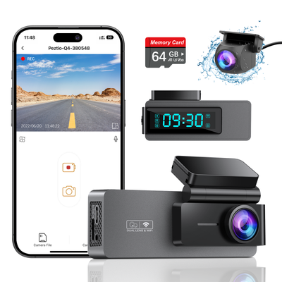 Arifayz-Q4 2.5K+1080P Rear Dash Cam